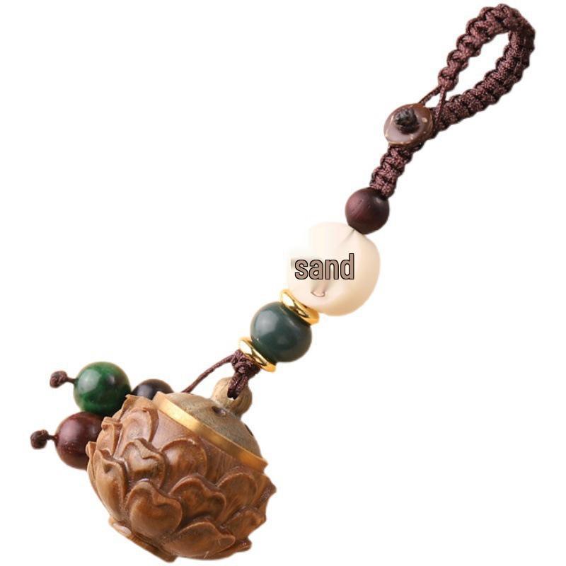 2021 Green Car Keychain G Buckle: Women's Mobile Phone Strap with Sandalwood Hollow Sachet Pendant