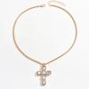 European and American simple cross pendant necklace temperament cold wind daily commuting versatile collarbone chain woman