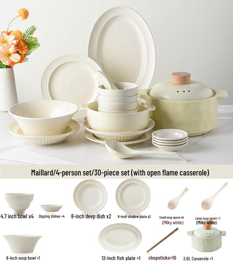 Ceramic Dinnerware Set: Bowls, Plates, and Chopsticks - 2025 Style Housewarming Gift
