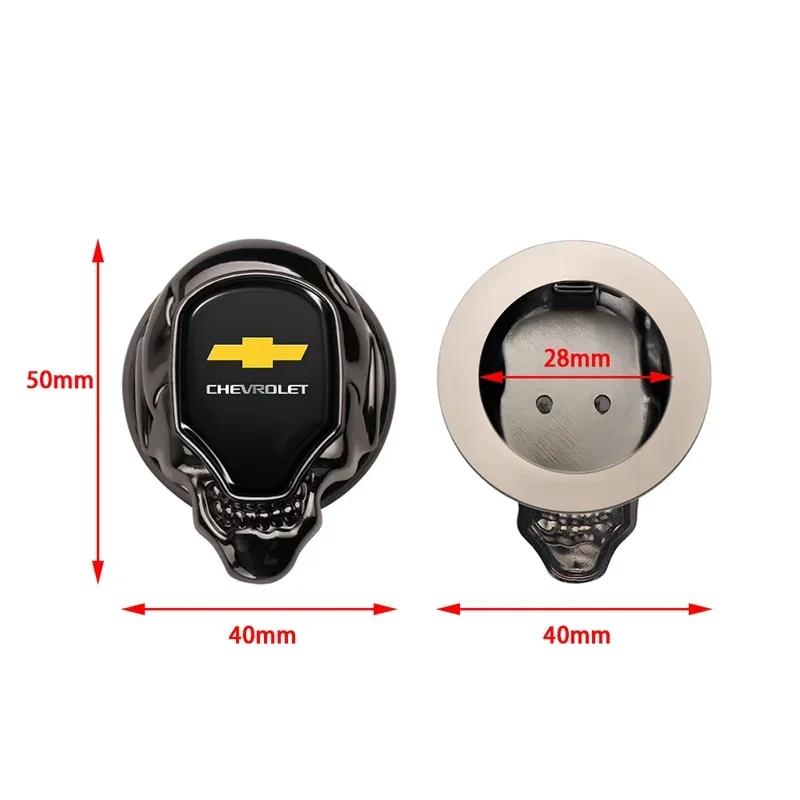 Zjyr1 for Chevrolet SILVERADO AVEO Cavalier Corvette Cobalt CAPTIVA SPARK TRAX CRUZE MALIBU Skull Car Start Stop Engine Cover Sticker