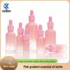 Pink Gradient Glass Dropper Bottle for Serums and Lotions