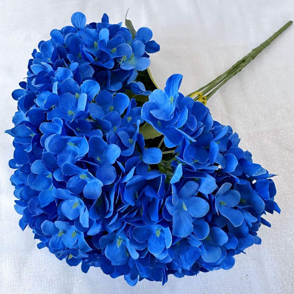 Hydrangea Flower Bouquet With Embroidered Ball Handles For Wedding And Hotel Decor