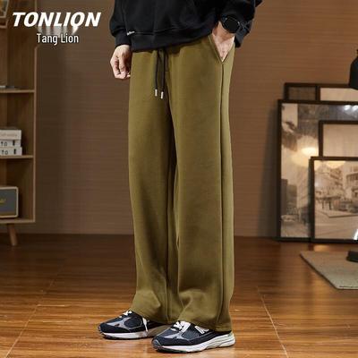 TonLion Men's Loose Fit Wide-Leg Casual Pants