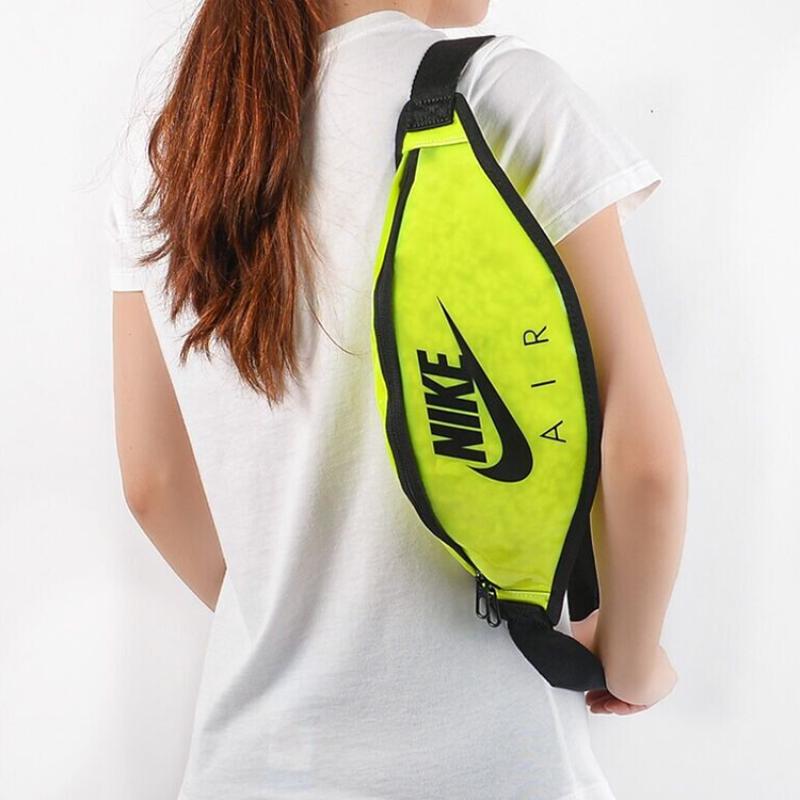 Nike Heritage Polyurethane Fanny Pack Unisex Neon Yellow Casual CW9259-702