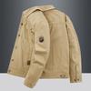 Men's Spring and Autumn Plus Size Thin Section Lapel Solid Colour Casual Business Loose Jacket