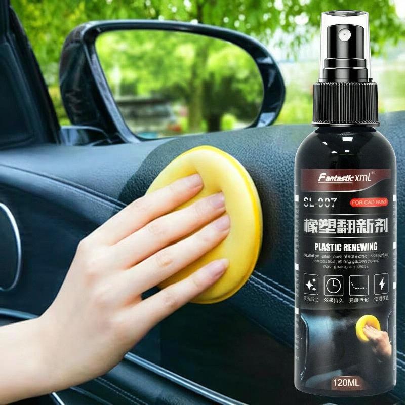 Car Interior Plastic Restorer – Dashboard & Door Panel Renewing Agent, Anti-Aging Rubber Care, Removes Oxidation & Whitening, Deep Conditioning Polish