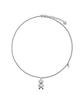 Vvv Teddy Bear Pendant Necklace_Silver