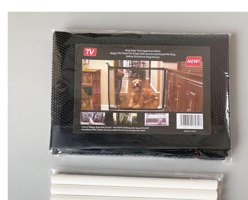 Gard și ușă personalizate pentru câini: Asamblare ușoară, plasă de izolare sigură, bară de protecție de ușă fără găuri pentru animale de companie