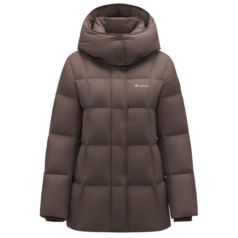 Tamboer Women's Mid-Length Detachable Hood Down Jacket TB5530558Z
