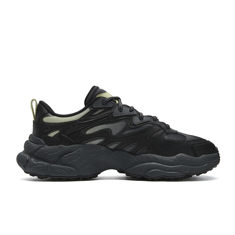 FILA FERN Abrasion Resistant, Breathable, Lightweight Low top Chunky Sneakers Men's Black/Scallion Green F12M622118FFB
