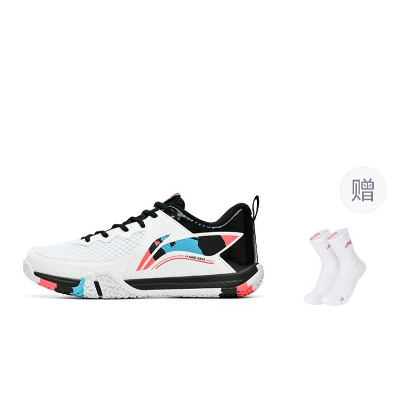Li Ning Saga 2 Lite Low Top Badminton Shoes Unisex White AYTT003-2