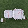 2Pcs/Set Plastic Stepping Stone Paver 30cm Concrete Path Maker Mold  For Lawn Patio Yard Garden