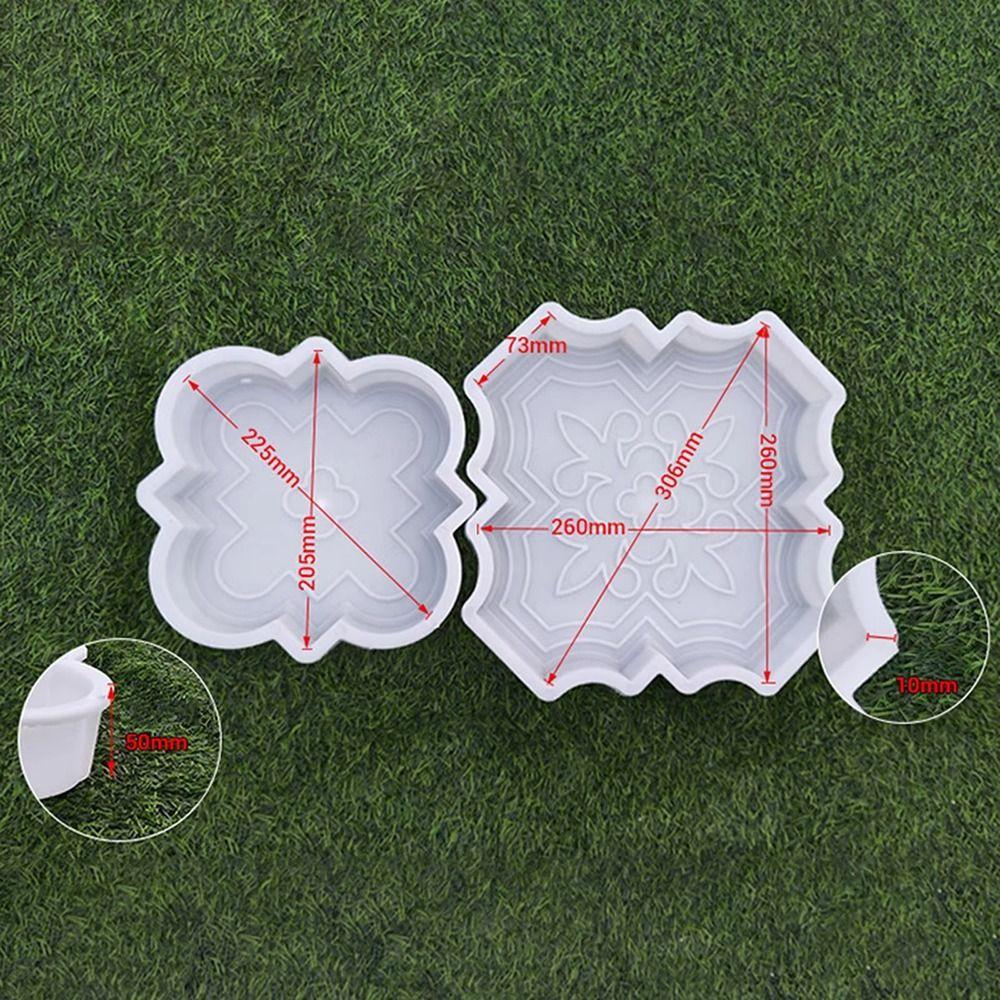 2Pcs/Set Plastic Stepping Stone Paver 30cm Concrete Path Maker Mold For Lawn Patio Yard Garden
