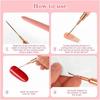 5pcs Nail Art Liner Brush Set UV Gel Nail Brushes Kits French Stripe Line Painting Drawing Flower Pen Professional Manicure Tool