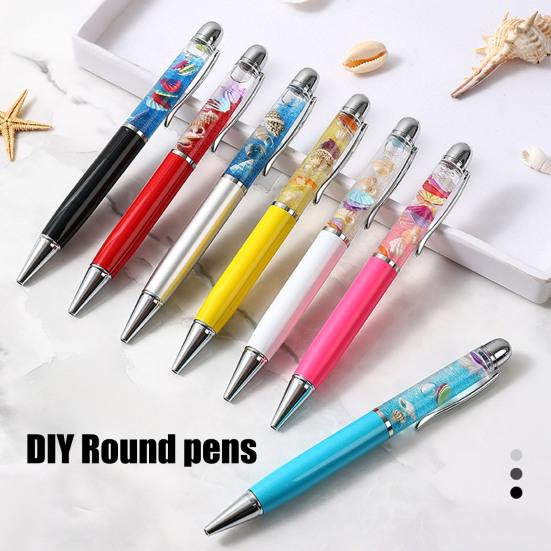 Ballpoint Pen 1.0mm Smooth Black Ink Pen Ergonomic Grip Unique Floating Liquid Desk Pen Relaxing Stress