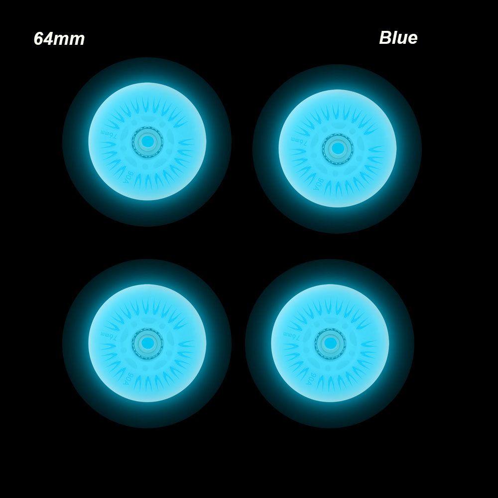 4pcs LED 90A 60mm 62mm Outdoor Inline Skates Roller Wheels Parts Flash Wheel 80mm 76mm 72mm
