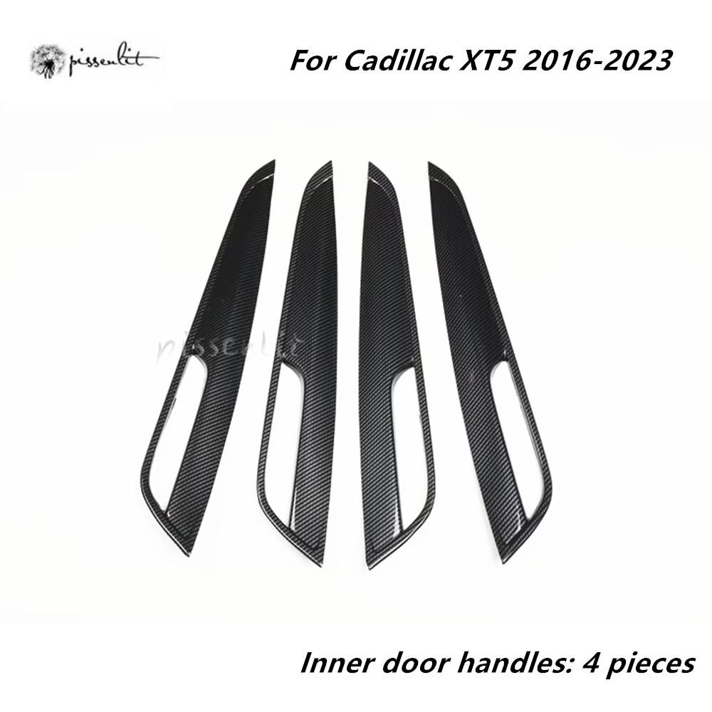 Center Console Gear Steering Wheel Panel Frame Trim Sticker for Cadillac XT5 2016-2024 Accessories Carbon Fiber Style