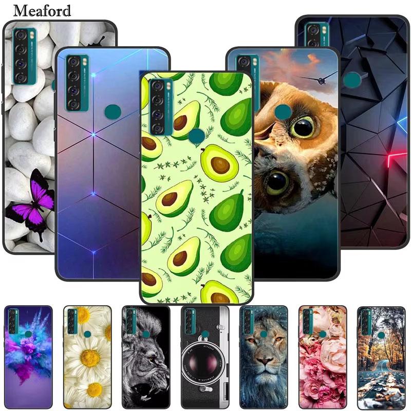 Case For TCL 20 SE Luxury Silicone TPU Soft Phone Cover For TCL 20 SE Case T671H 6.82" Funda Animal Capa Cute Shockproof Coque