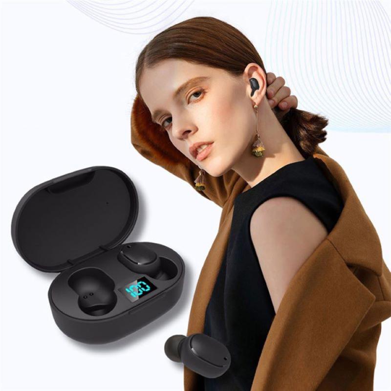 TWS Wireless Bluetooth Earphone Stereo Noise Cancelling Headset Sport Headset with LED Digital Display