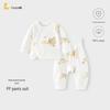 TONGTAI Baby Pure Cotton High-Waist Autumn Underwear Set