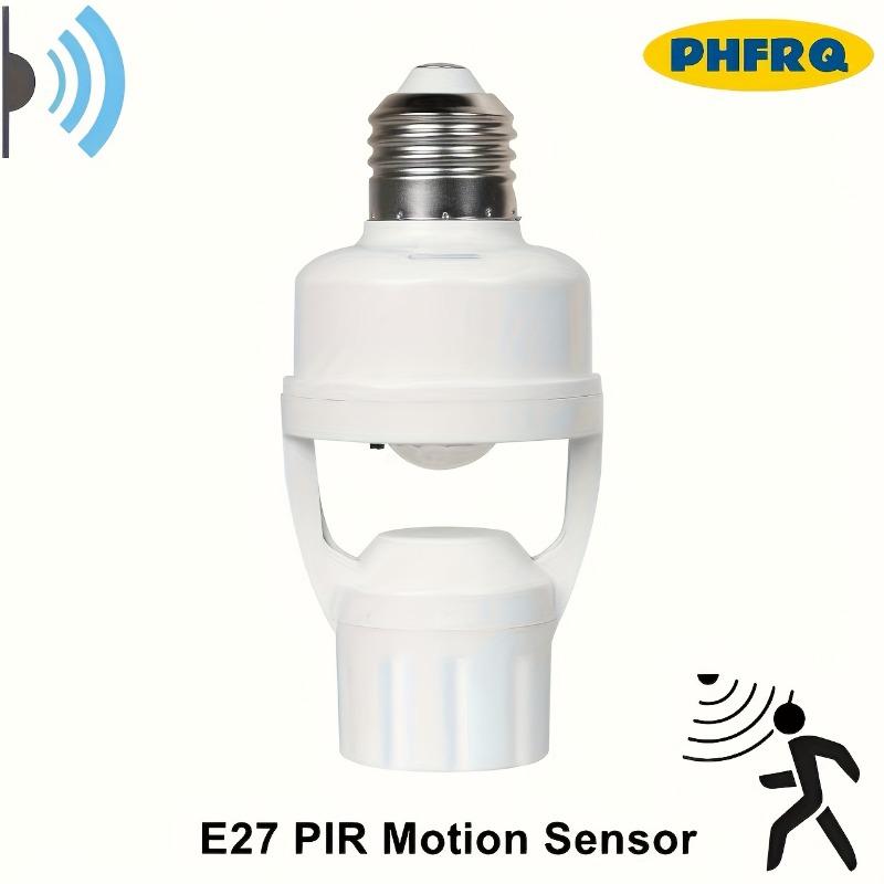 1PC Mechanical Induction Lamp Holder with Adjustable Delay Switch, the Lampshade Is White, the Base Is Sturdy, and the Installation Is Easy