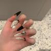 Cat's Eye Wearing Nail Pure Hand-made Nail Piece Fake Nail Wearing Nail Piece Advanced Sense Thin Dog Long