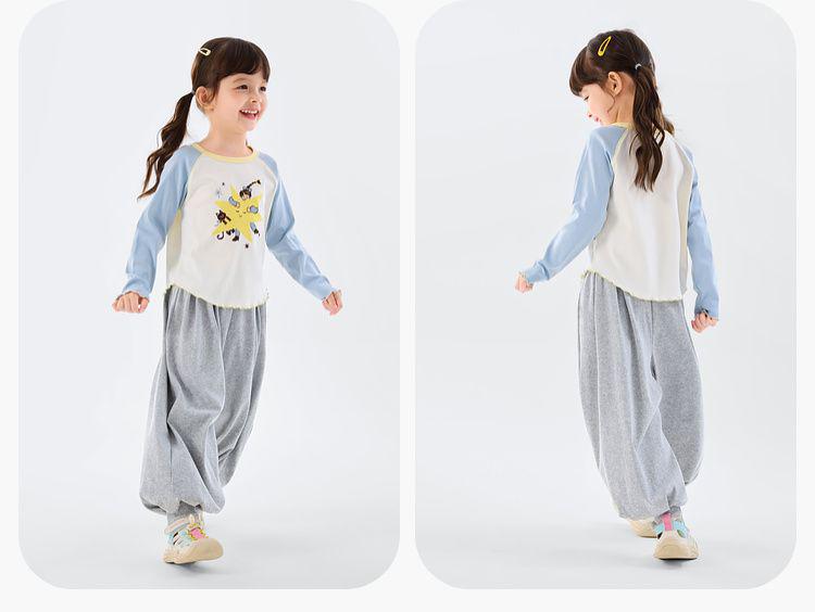Dudu Family Girls' Stylish Spring Bloomers - Trendy Casual Pants for Children
