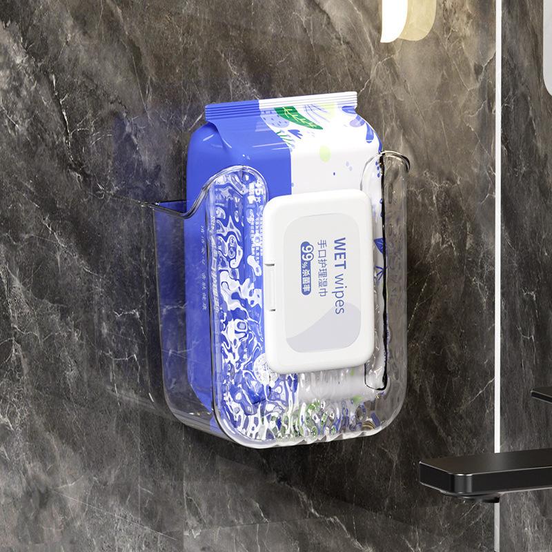 

Wall-mounted Wet Wipes Holder, No Drilling Required, Facial Tissue Storage Box білий