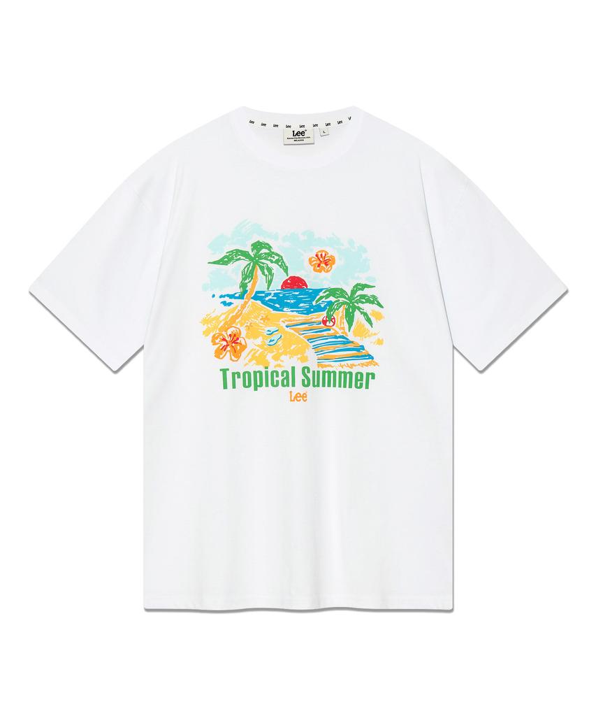 LEE Tropical Summer Lee T-Shirt White