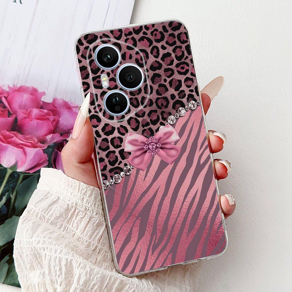 Clear For Honor 400 Pro Case DNP-NX9 Cute Cartoon Cat Fashion Flower Funny Painted Soft Bumper For Honor 400Pro Back Cover Funda
