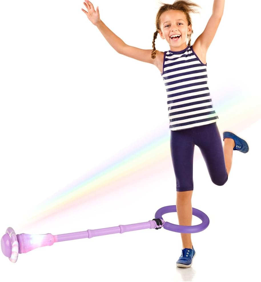 Children's Flashing Jump Ring with Counter, Light-up Swing Wheel, Flashing Jumping Ball, Foldable Ankle Skip Ball, Jumping Ball– Sports Jumping Toys