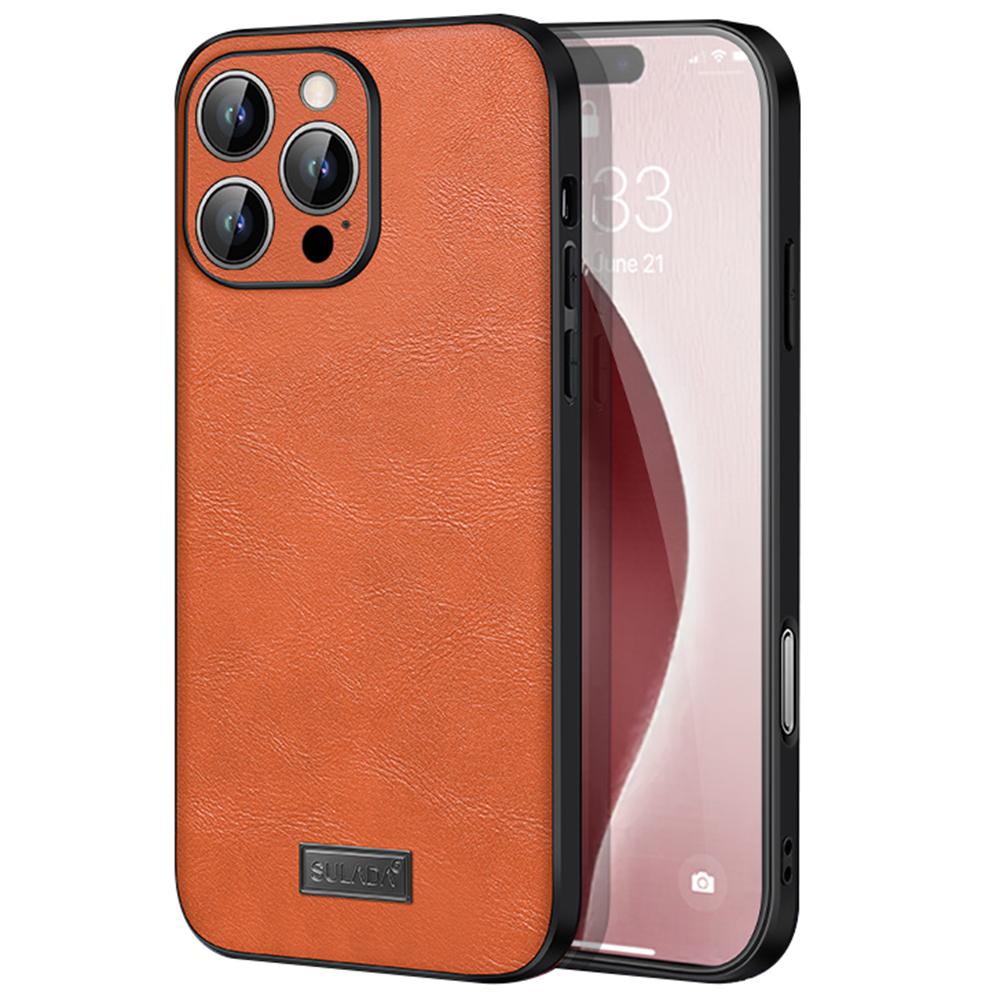 SULADA For iPhone 16 Pro Max Case PU Leather+TPU+PC Back Phone Cover