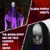 Halloween Swing Girl Purple Female Ghosts Gauzes Hanging Ghosts Indoor And Outdoor Horror Venue Layout  Room Escape Props