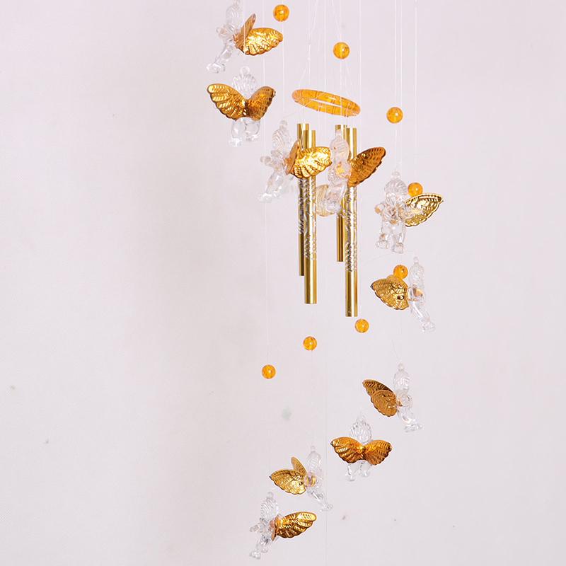 Wind Chimes Yard Gift Good Luck Guardian Angel Metal Bell Hanging Nice Sound