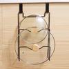 Pot Lid Shelf Frame Support Wall Mounted Sturdy Kitchen Cupboard Door Hanger Rack Supplies