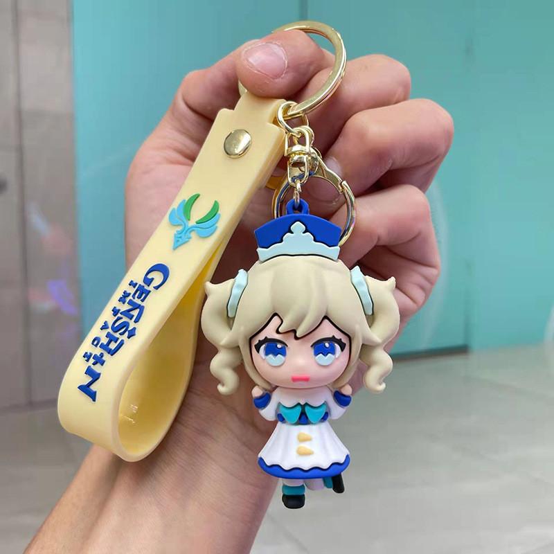 Genshin Impact And Naruto Silicone Keychain Figurine Collectible For Anime Fans