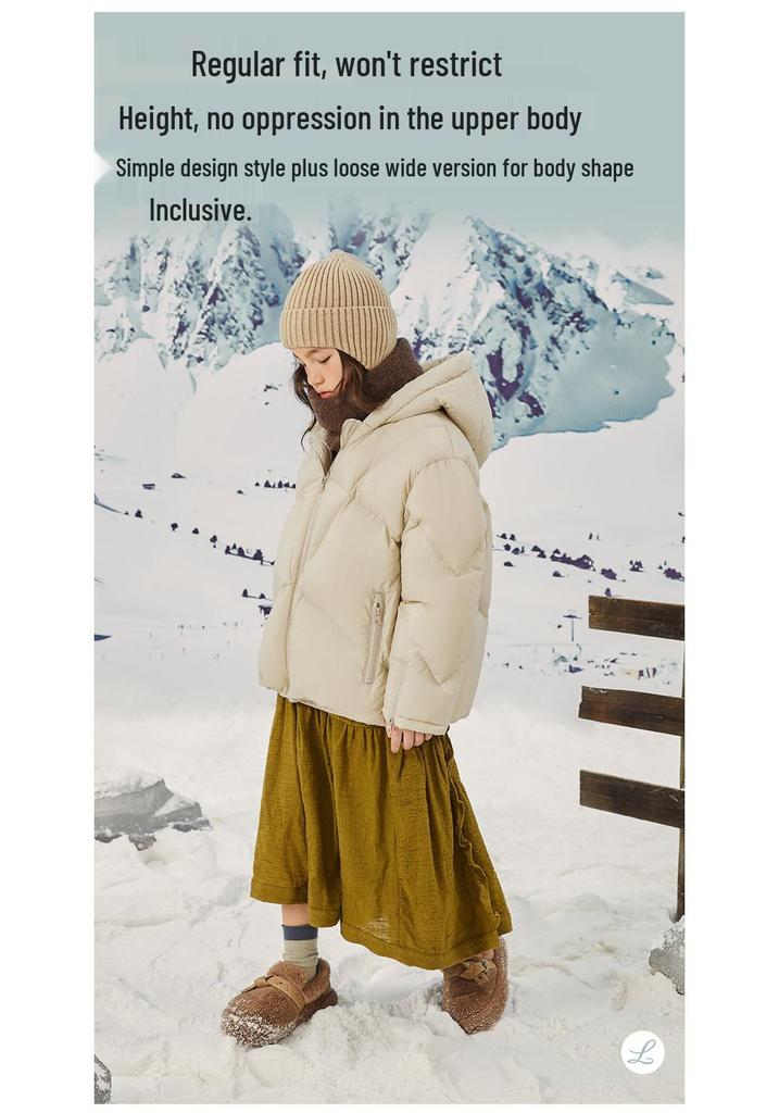 2023 Girls' Korean-Style Down Jacket: Warm, Cold-Proof Coat for Medium and Large Children, Autumn/Winter Edition