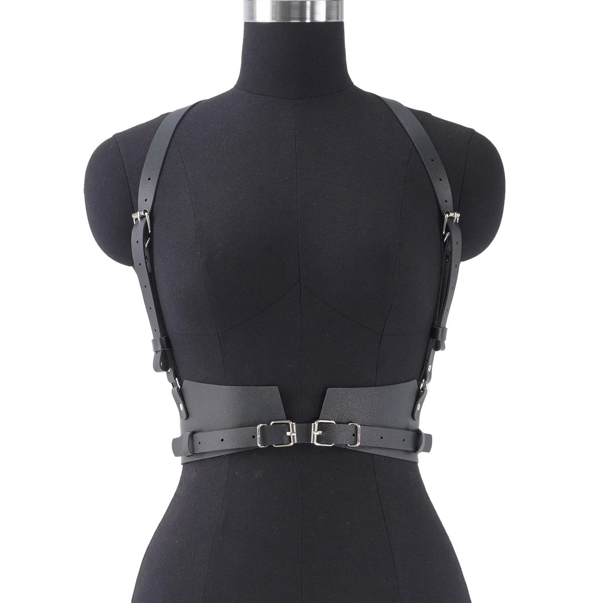 Yiran Sexy Lingerie Women's Fashion Belt Street Style Punk Decorative Waistband Adjustable Suspender Belt Corset Harness Gothic Clothing Accessories Cm