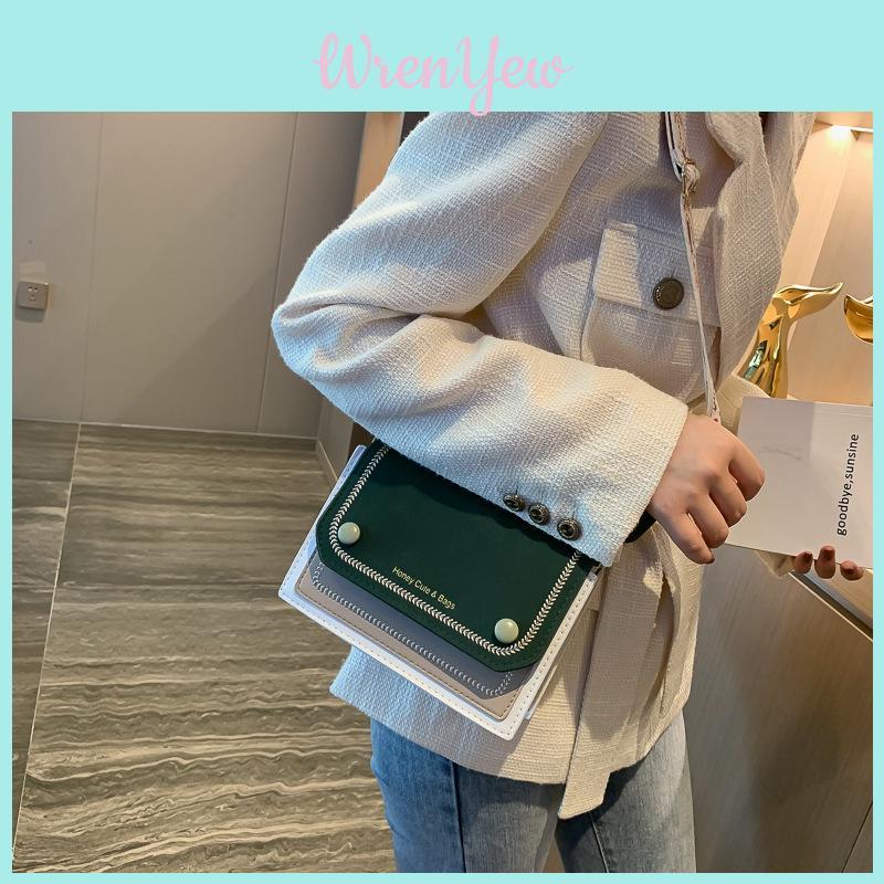 Trendy Korean Style Girls Bag Small Vintage Shoulder Bag With Wide Strap For Daily Use