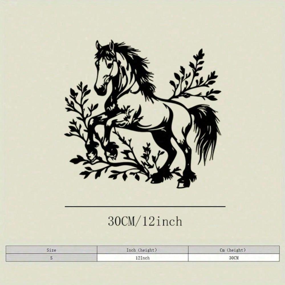 Galloping Horse Metal Wall Art Rustic Iron Sculpture Farmhouse Decor 20x30