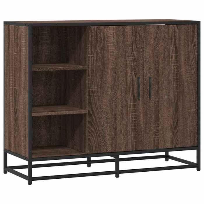 VidaXL Buffet chêne marron 92x35x76 cm Bois d'ingénierie 849023