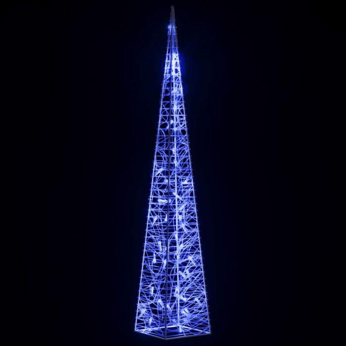 VidaXL Cône Lumineux Décoratif à LED Décoration de Noël Vacances de Noël Jardin Patio Extérieur Salon Chambre Acrylique Bleu 328961