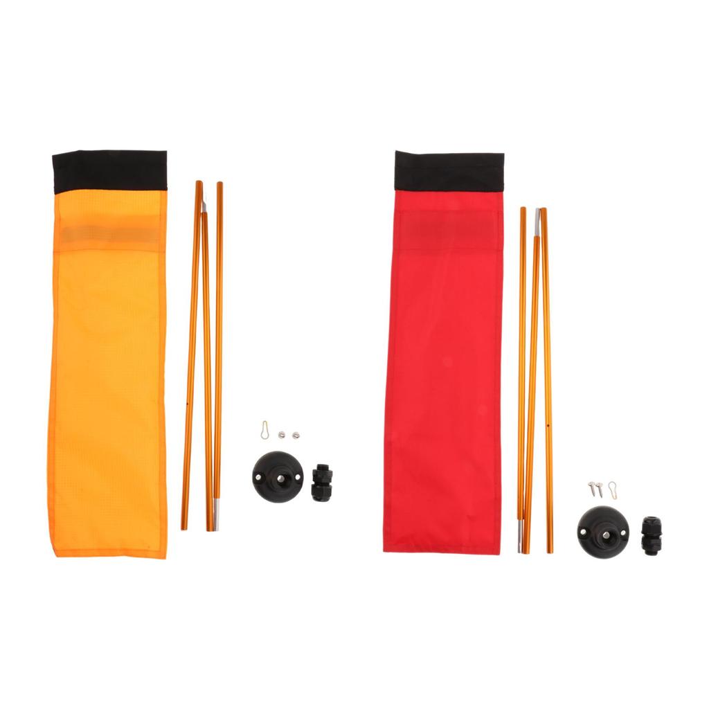 Safe Flag Kayak Visibility Kit with Sturdy Aluminum Alloy Holder for Boats Canoes Dinghies Yachts Outdoor Activities