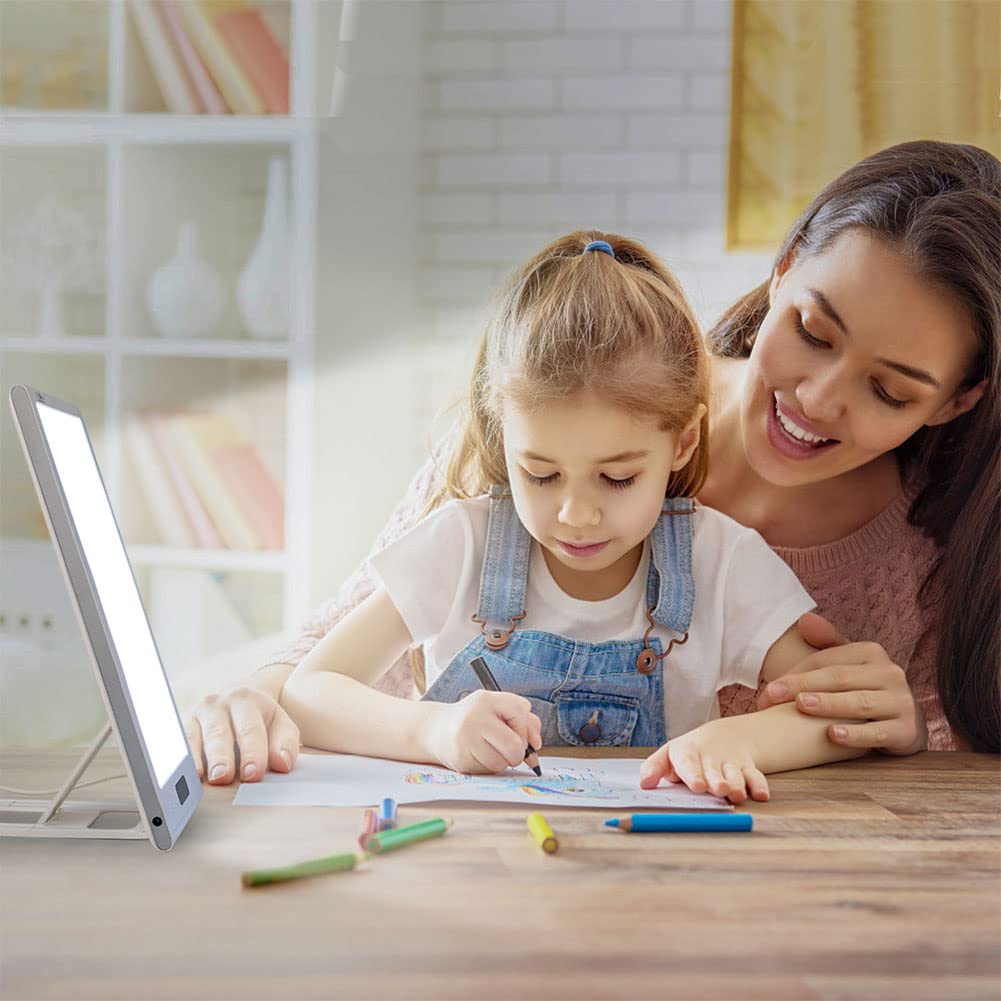 Lichttherapielampe, Setzt Ihre Körperuhr zurück, 12.000 Lux UV-frei, Natürliches Licht, Lichtwecker, Perfekt für Nachtschichten, Jetlag und Verschlafen,
