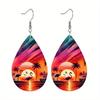Exquisite Flamingo PU Leather Earrings Fashion Earrings Holiday Gifts for Friends Party Fashion Accessories Elegant Earrings Party Earrings