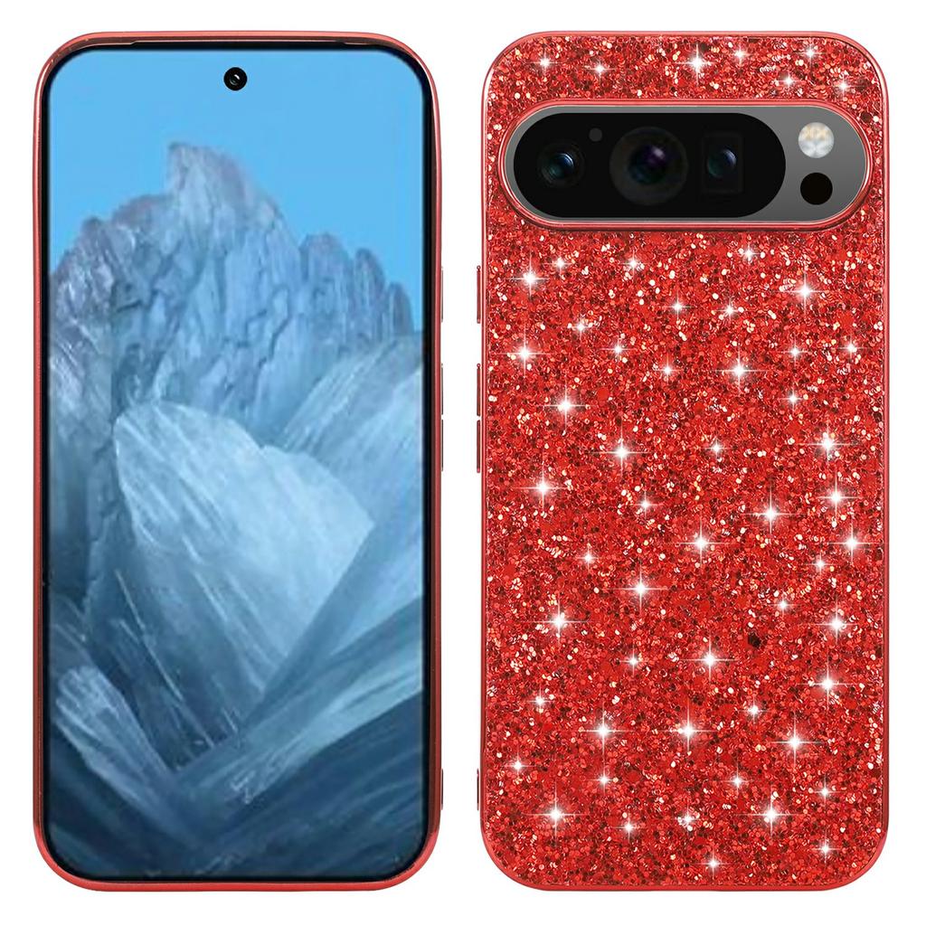 For Google Pixel 10 Pro XL Case TPU+PC Sparkling Glitter Phone Back Cover