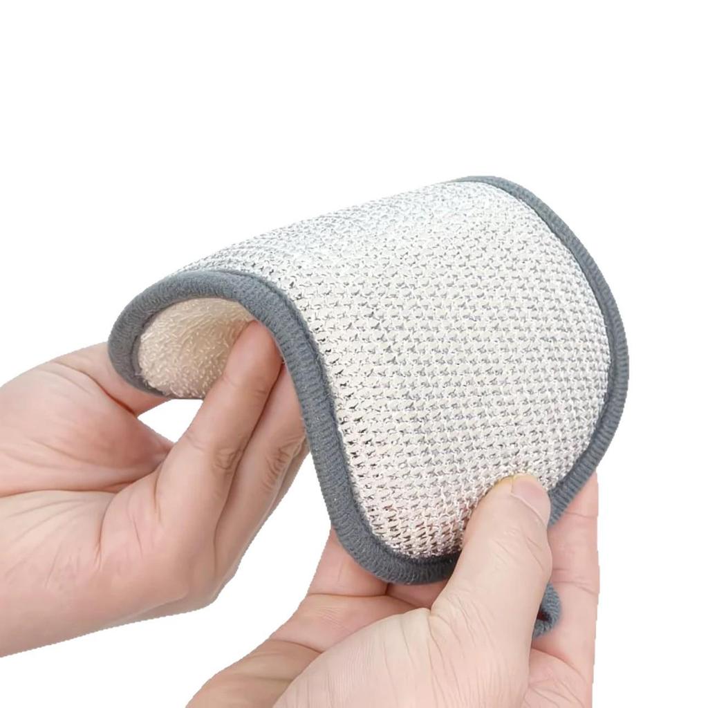 Non-Scratch Fiber Wool Dishwashing Sponge for Non-Stick Pots