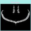 Minimalist Water Cube Necklace And Earrings Set For Brides And Women