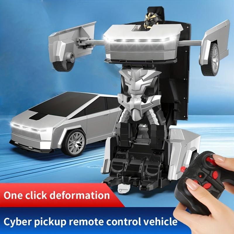 2.4GHz Car Drift Racing Car with One-Click Transforming Robot LED Headlights 360° Spin Remote Off-Road Toy Vehicle Suitable for Boys Girls