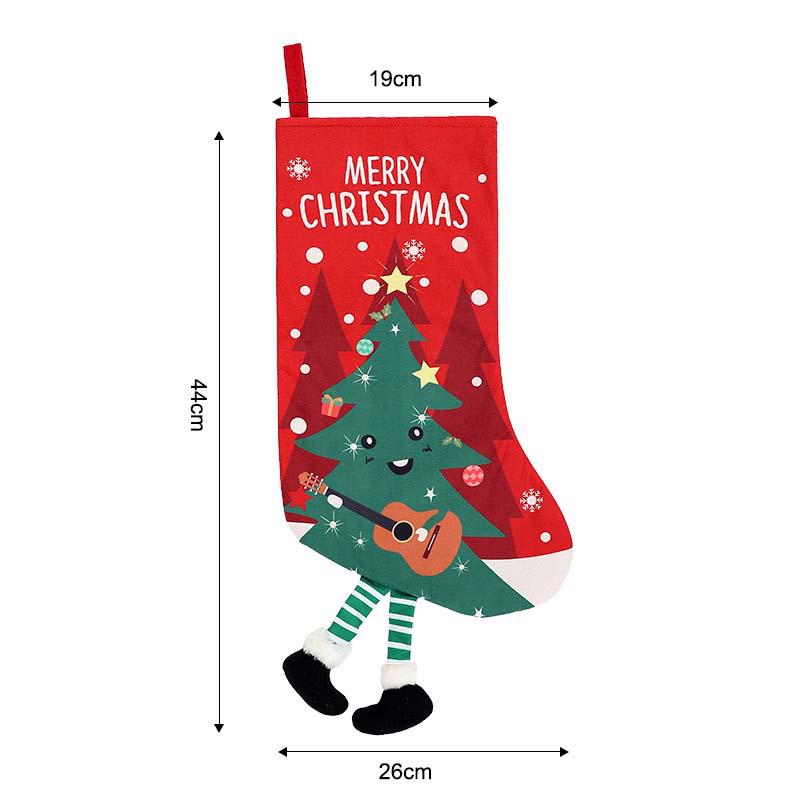 Children's Christmas Stocking Gift Bag and Tree Ornament Decoration